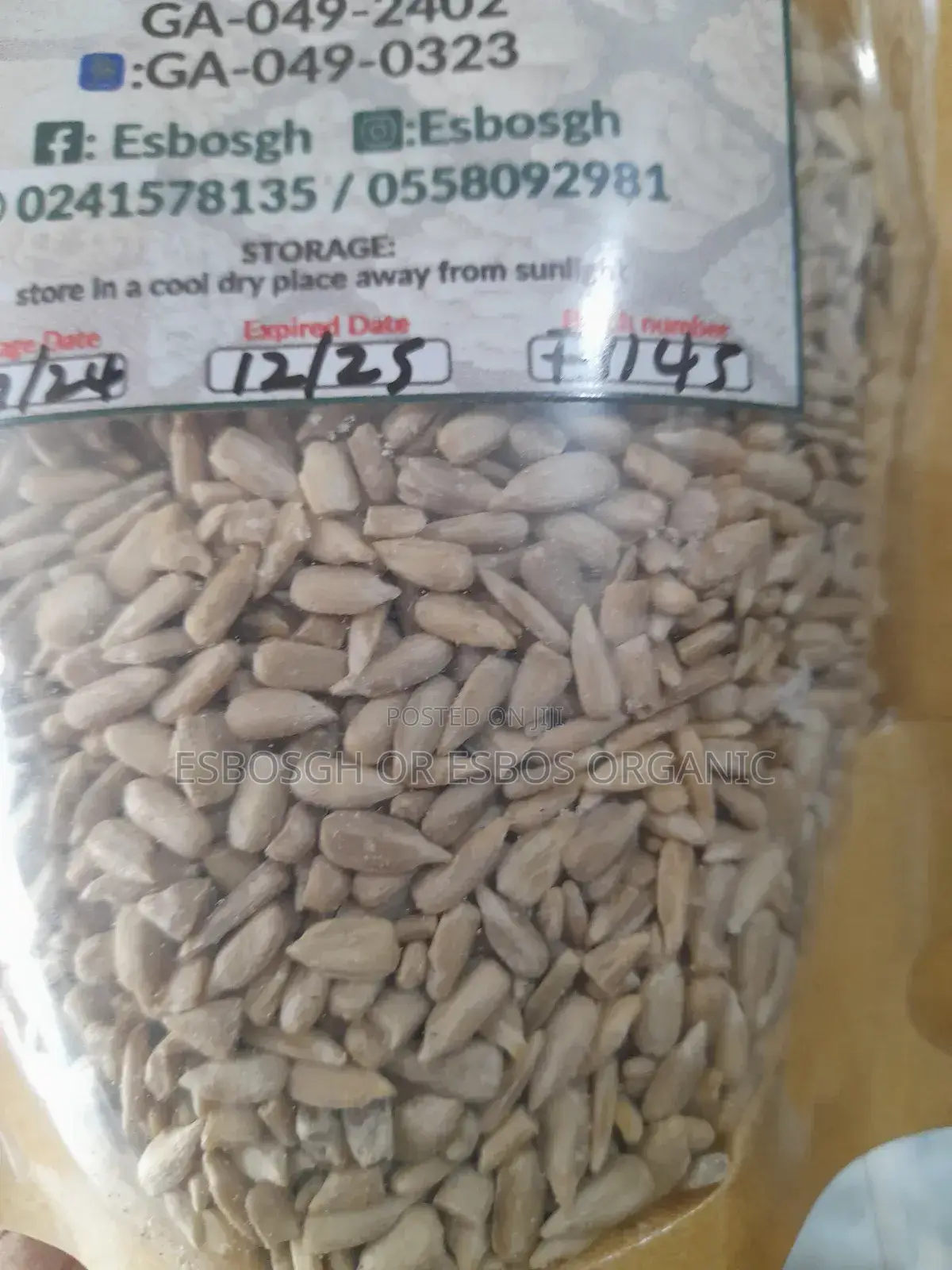 Organic Sunflower Seed