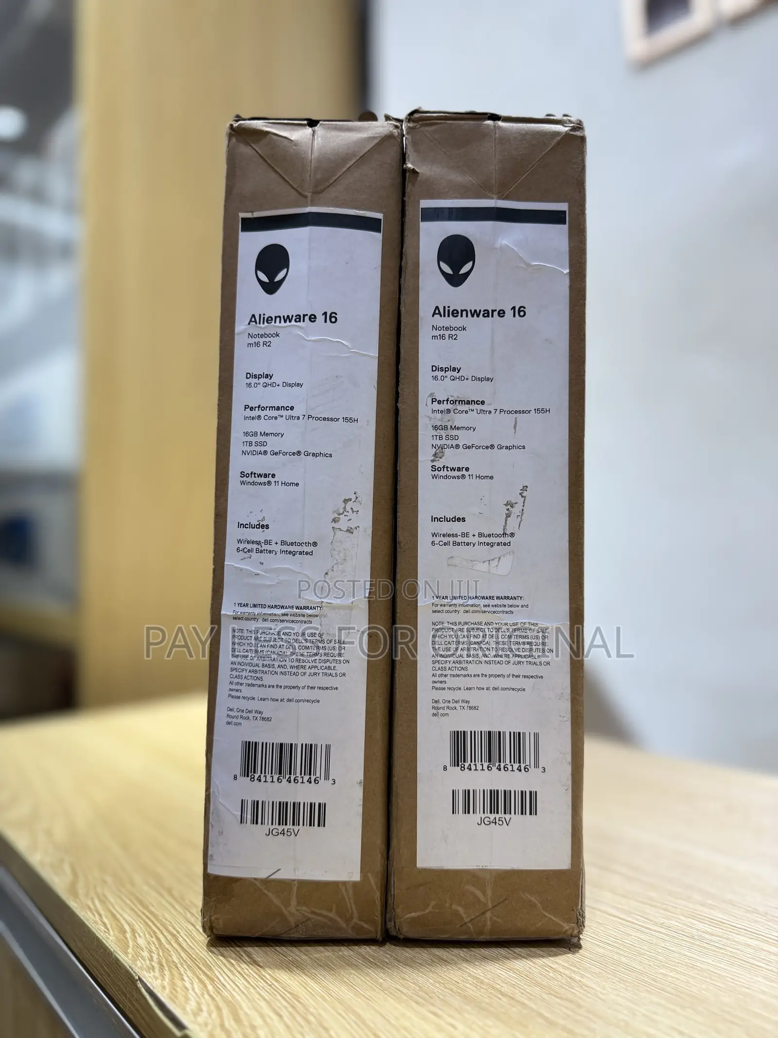 New Laptop Dell Alienware M16 16GB Intel Core Ultra 7 SSD 1T