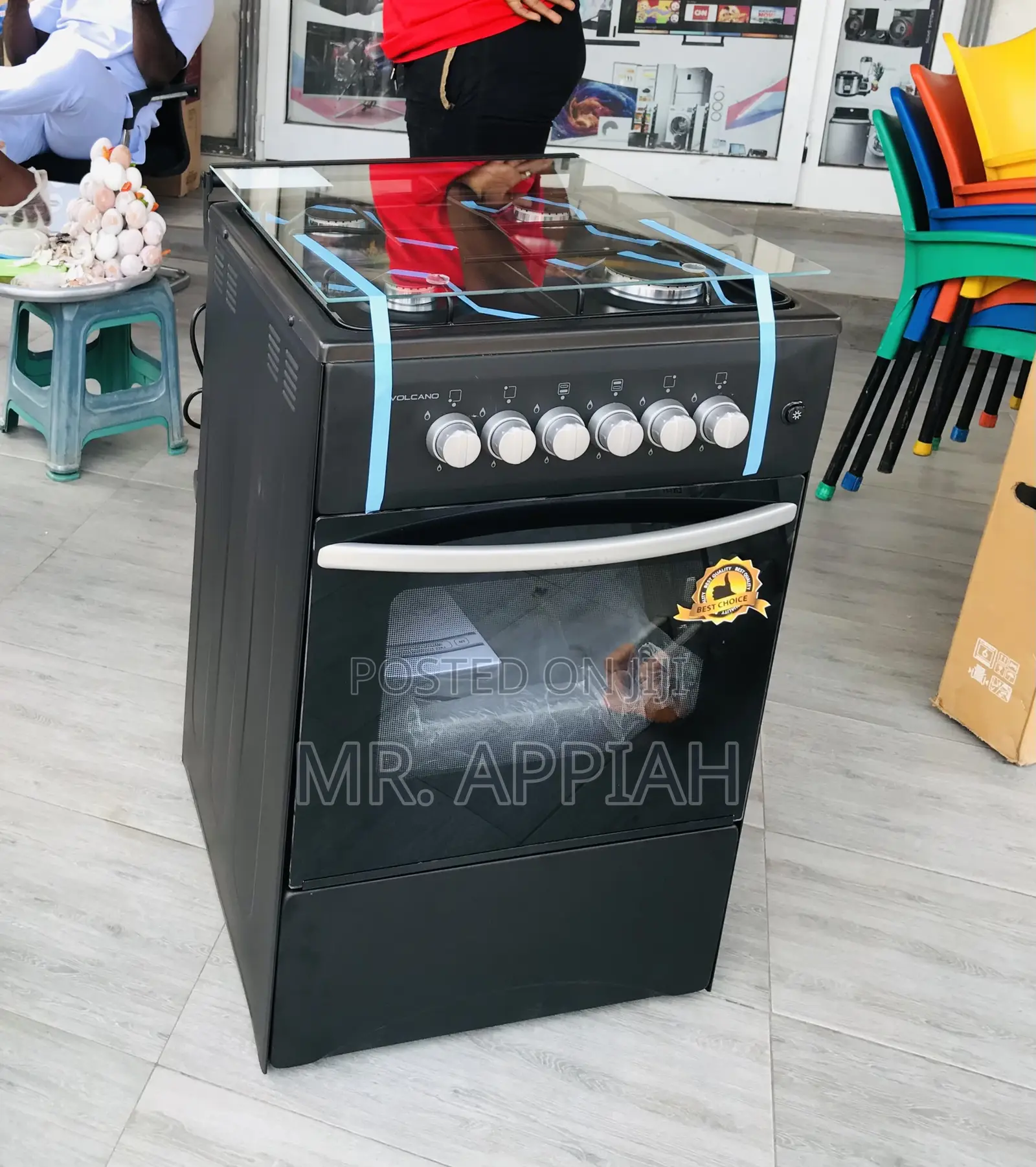 Order Authentic Volcano 50x50 Gas Oven 4 Burner(Black).