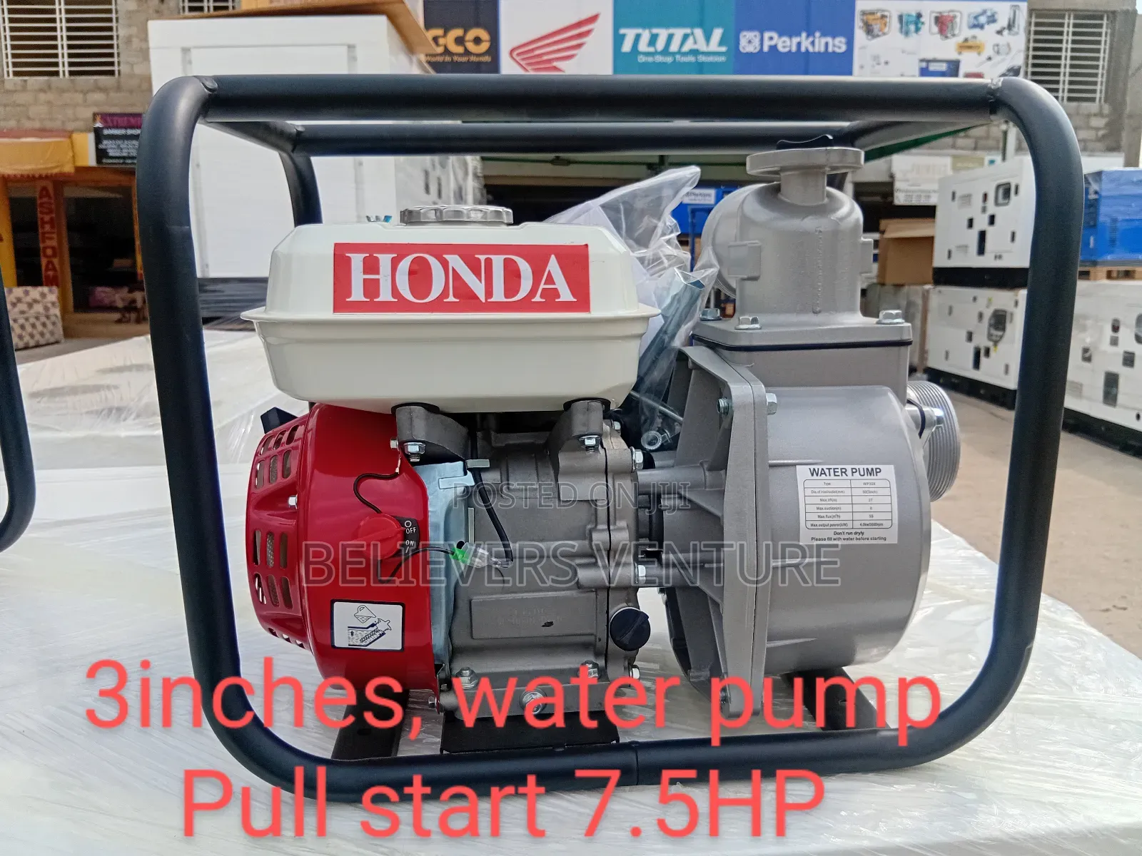 Durable 3inches Water Pump 7.5HP Water Pump Generator