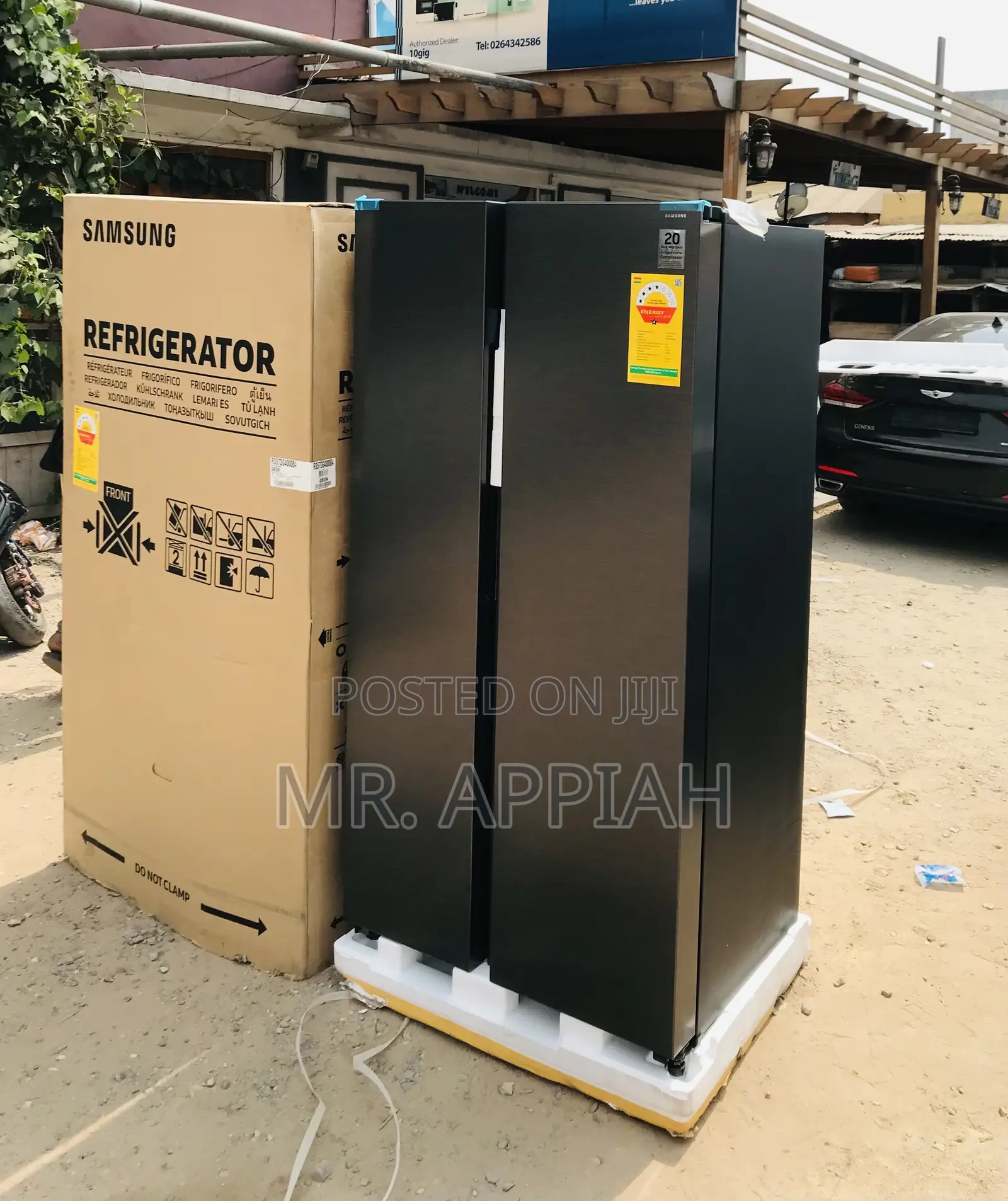 Durable Samsung Rs57dg4000b4 Side by Side Refrigerator.