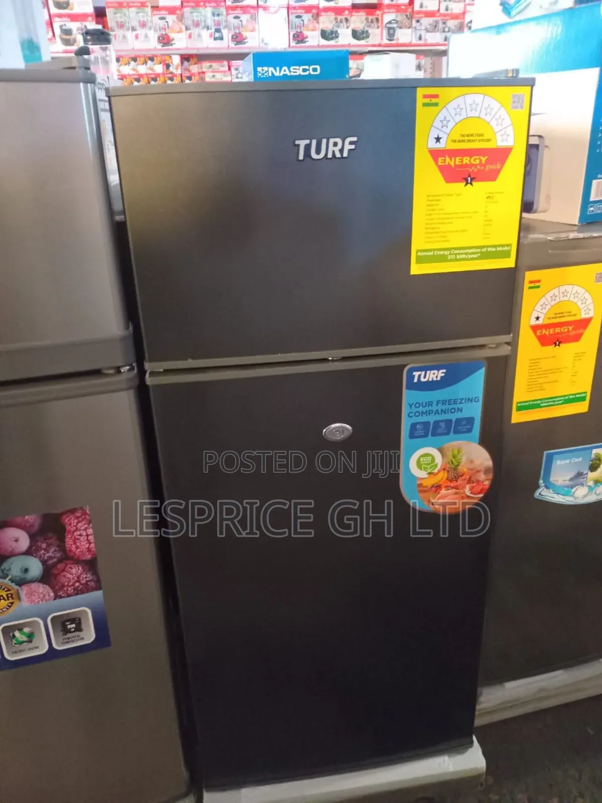 Stylish Efficient // Turf Refrigerator. 68L Capacity