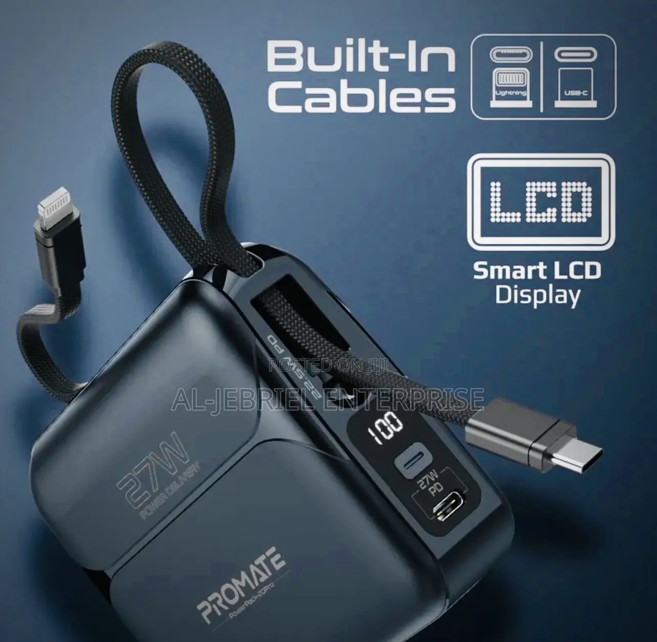 20000mah Promate 27w PD POWERPACK-20PRO USB-C Powerbank
