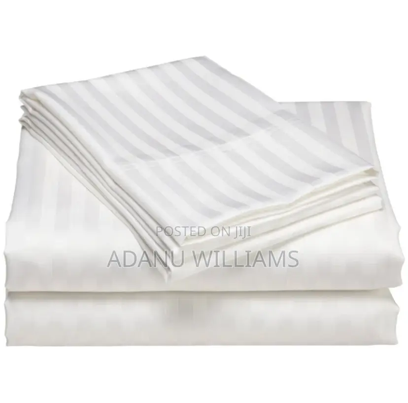 Luxury Striped Cotton Bedsheet Set 6pcs(Comes in Diff Colors