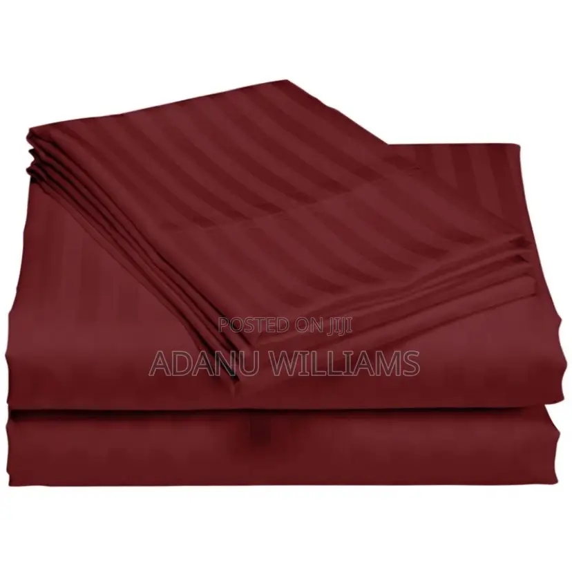 Luxury Striped Cotton Bedsheet Set 6pcs(Comes in Diff Colors