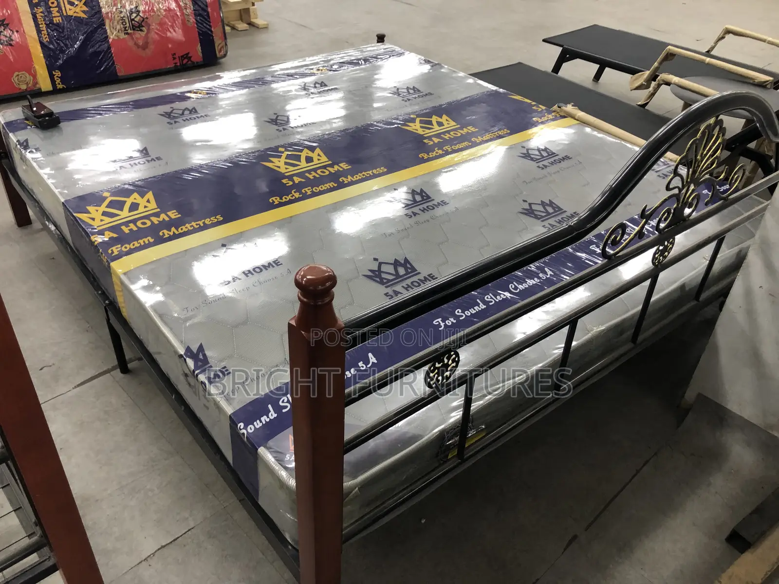 Metallic Double Bed Frame