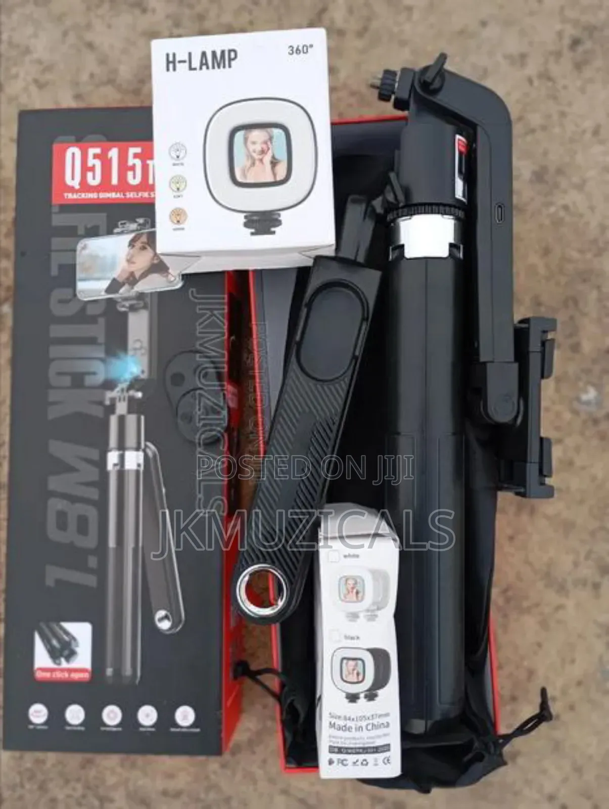 Selfie Stick_ Tracking Gimbal_ Dual Lamp_ Q515tk
