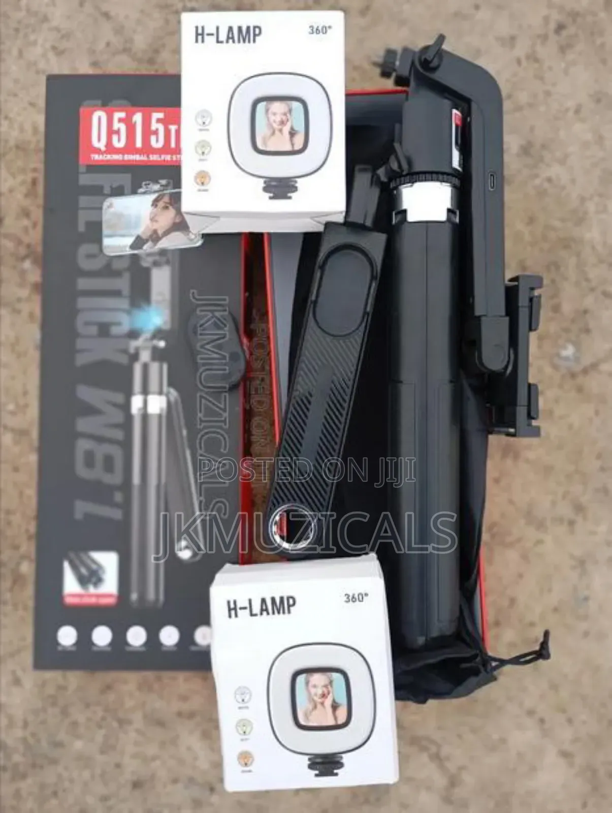 Selfie Stick_ Tracking Gimbal_ Dual Lamp_ Q515tk