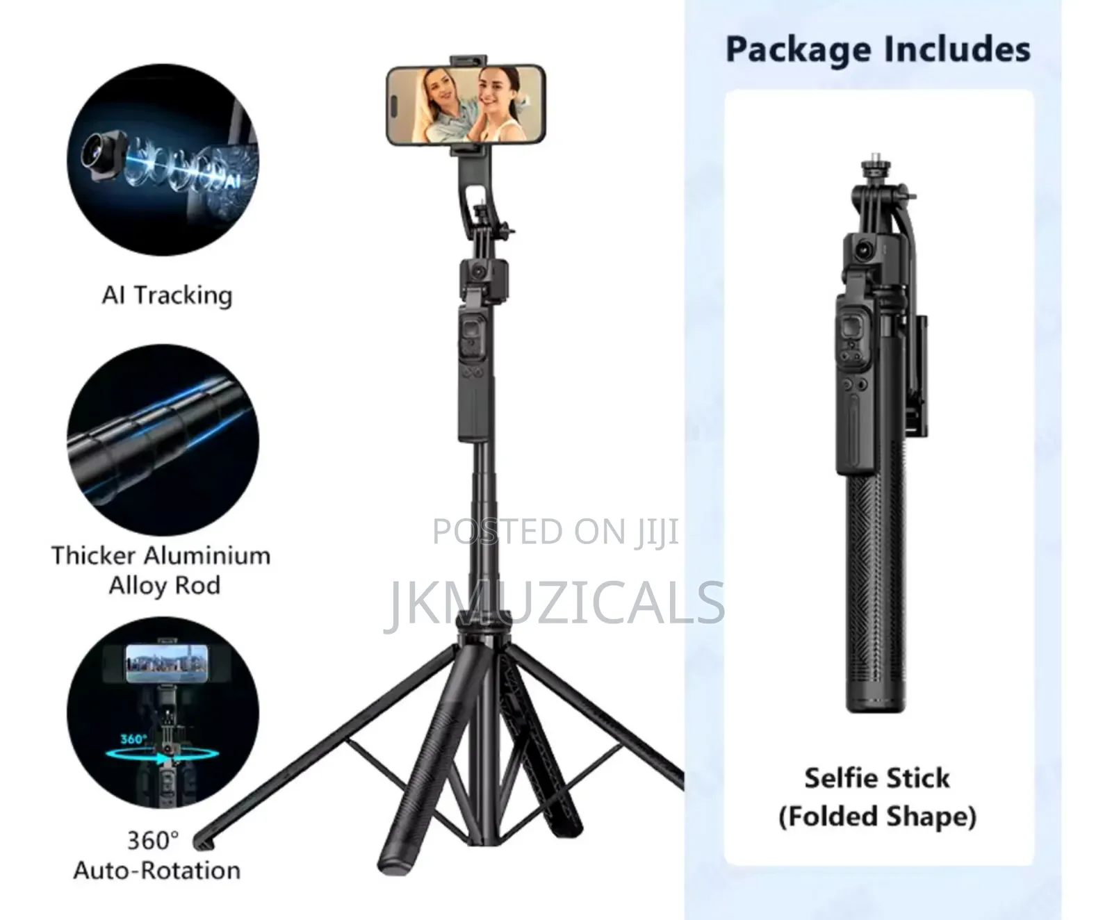 Selfie Stick_ Tracking Gimbal_ Dual Lamp_ Q515tk