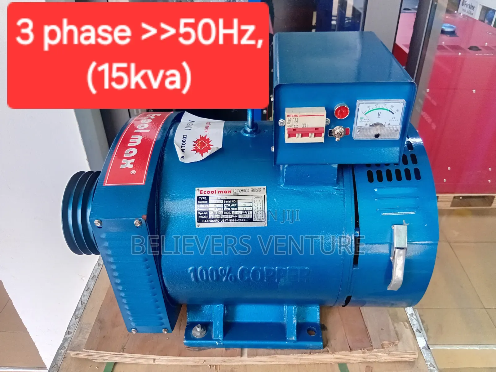 100%Copper Ecoolmax Alternator 50HZ Alternator