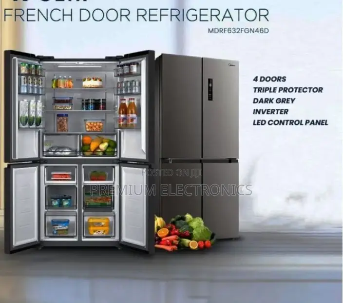 Inverter Technology 474ltrs Midea French 4 Doors Fridge 4*