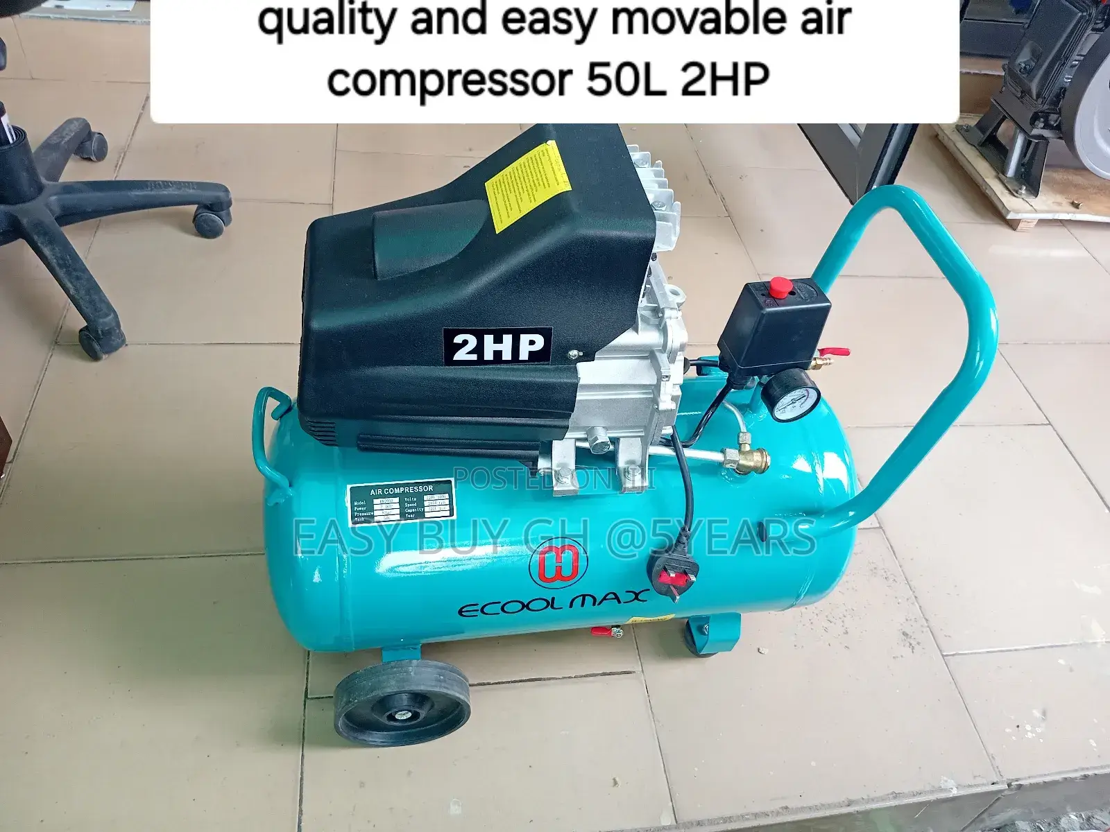 Flamboyant Ecool Max Air Compressor 50L 2HP Easy Movable