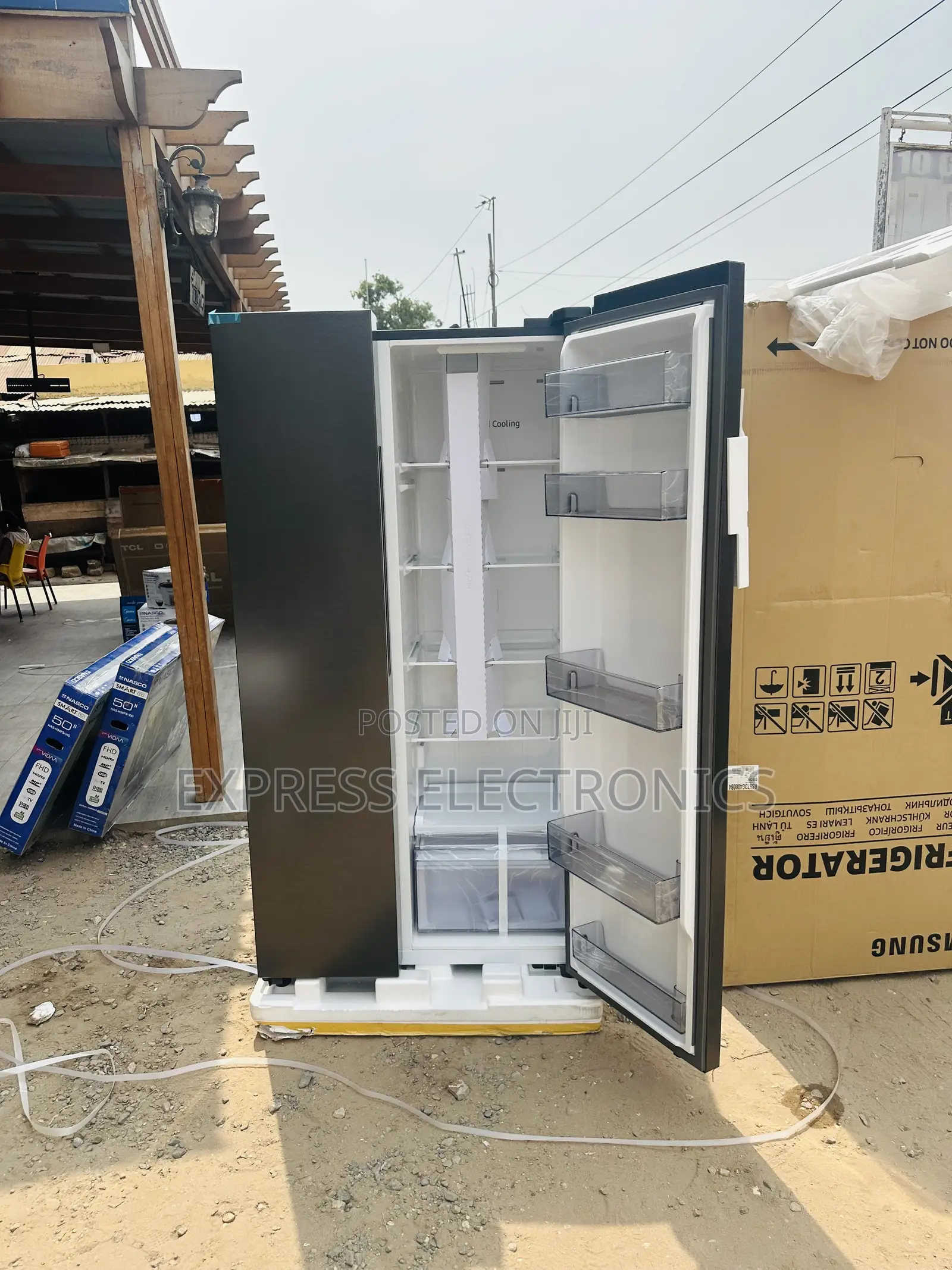 Double Your Space Fridge Samsung Rs57dg4000b4 Side by Side