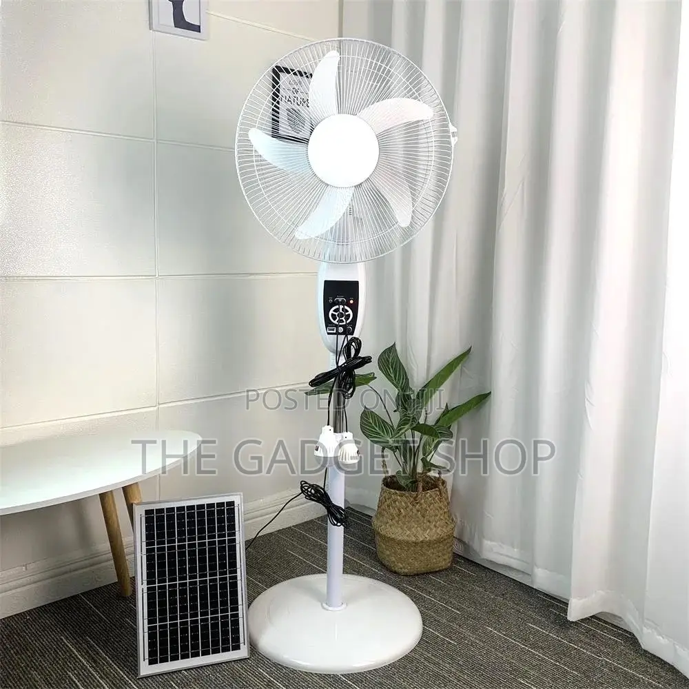 Rechargeable Standing Fan With Speaker