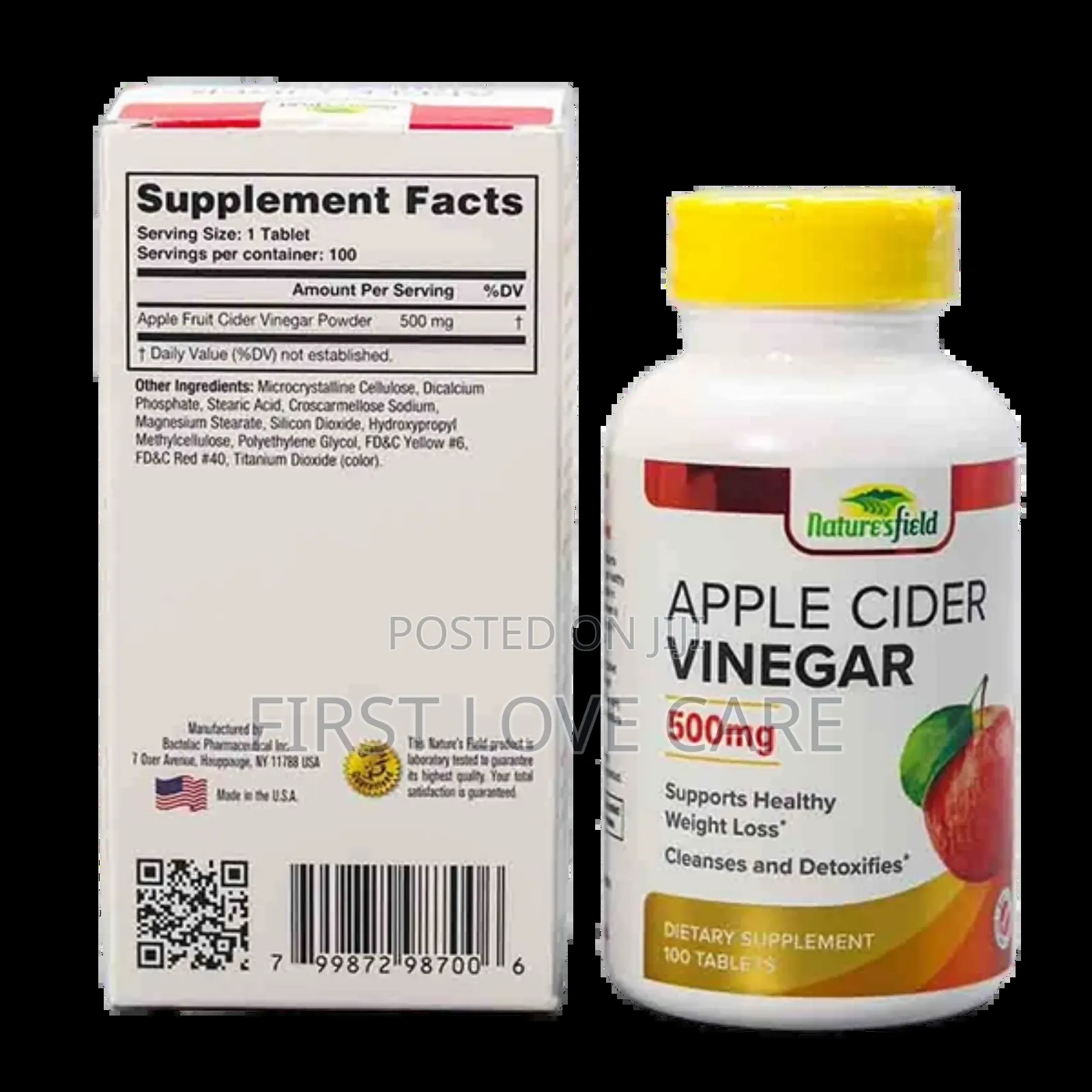 Nature's Field Apple Cider Vinegar 500mg