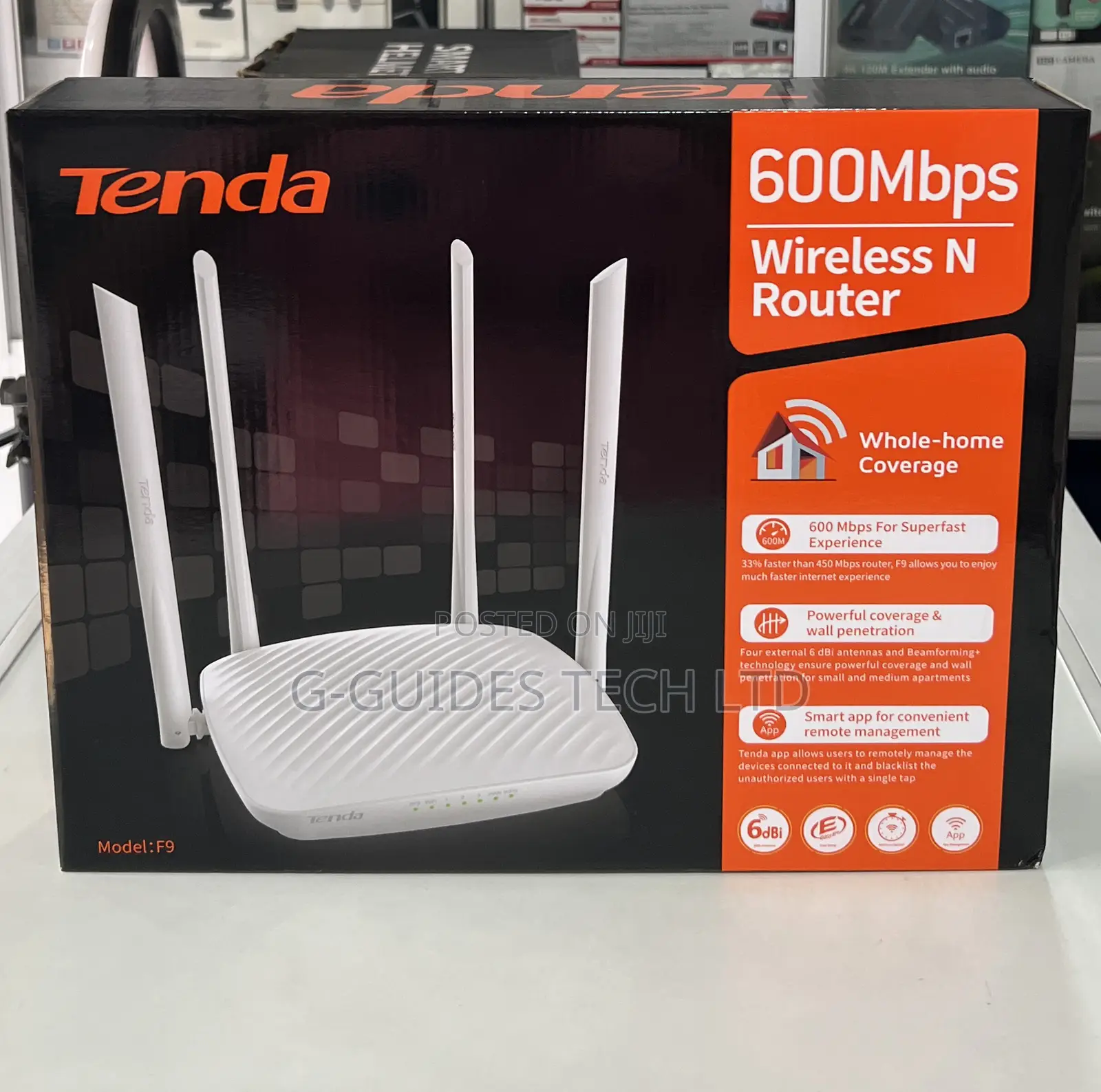 Tenda 600mbps Wireless N Router Whole-Home Coverage F9