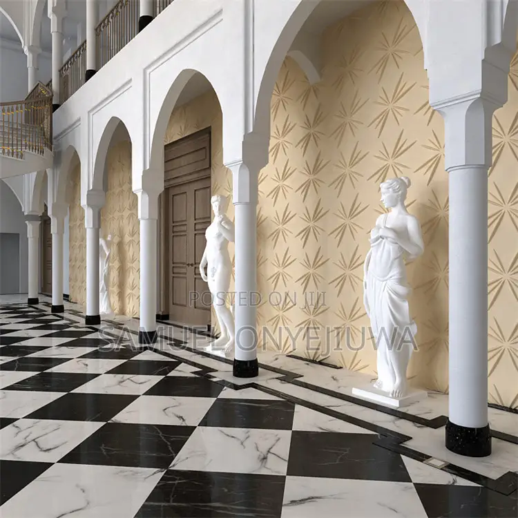 3D PVC Wall Panels White (D056)
