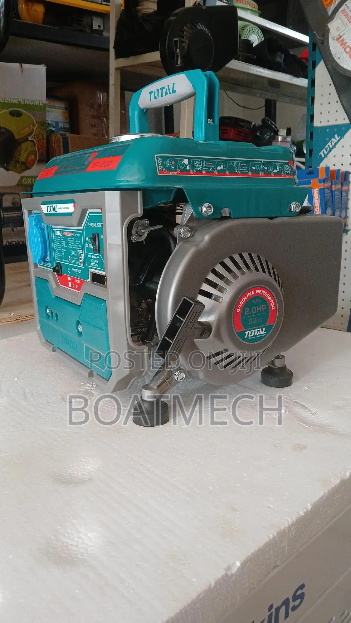 Total Gasoline Generator 800w (Tp18001)