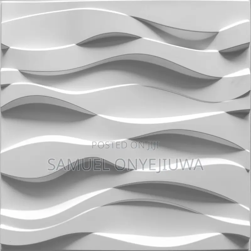 3D PVC Wall Panels White (D124)