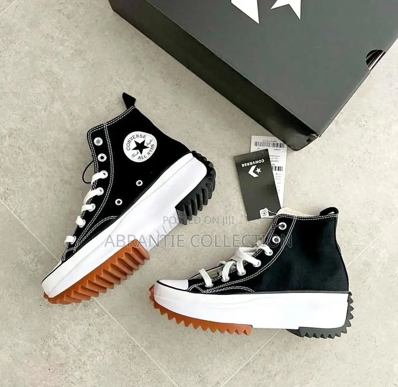 Run Star Converse Hi Black/White