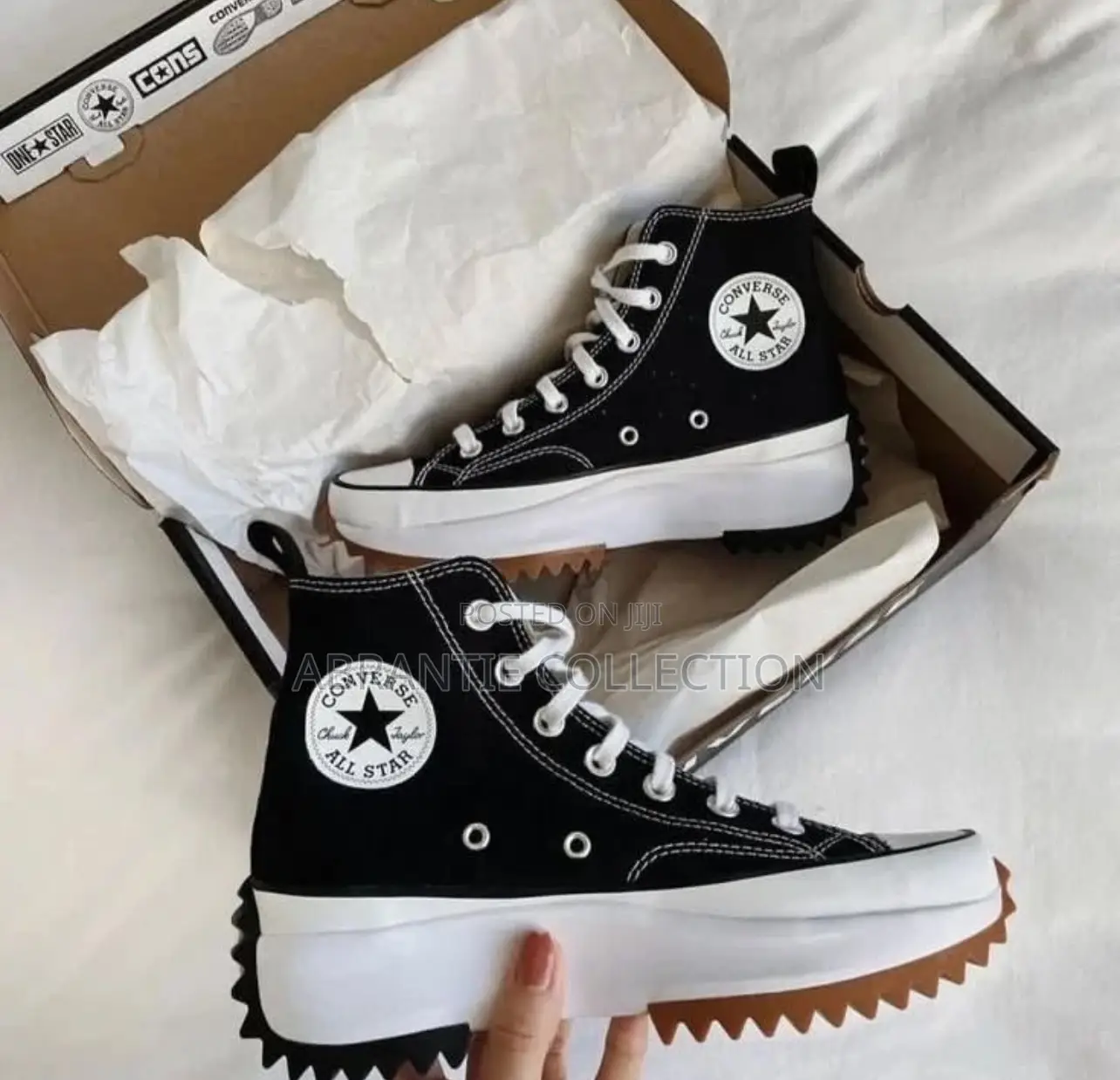 Run Star Converse Hi Black/White