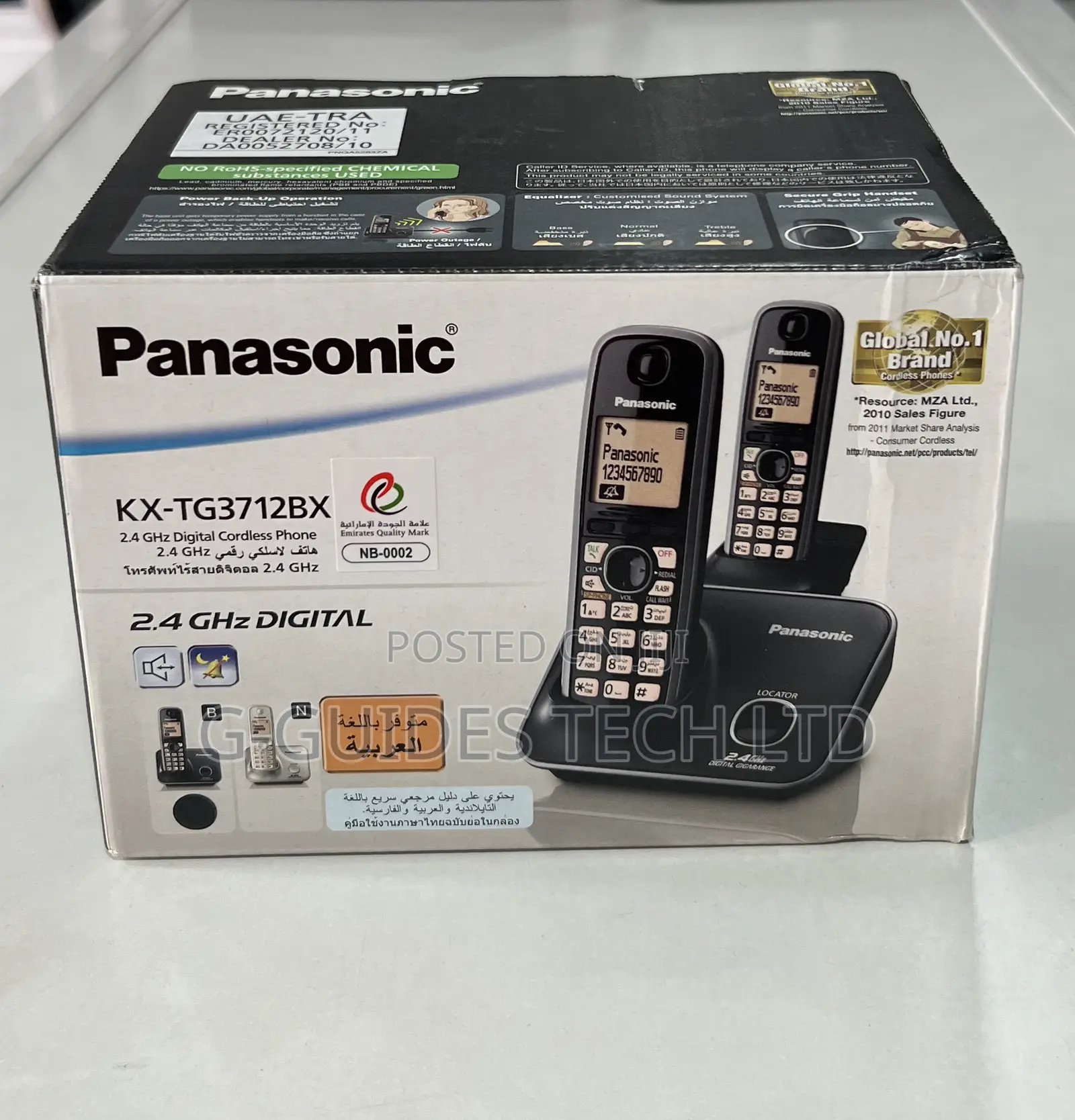 Panasonic 2 in 1 Digital Cordless Phone KX-TG3712BX