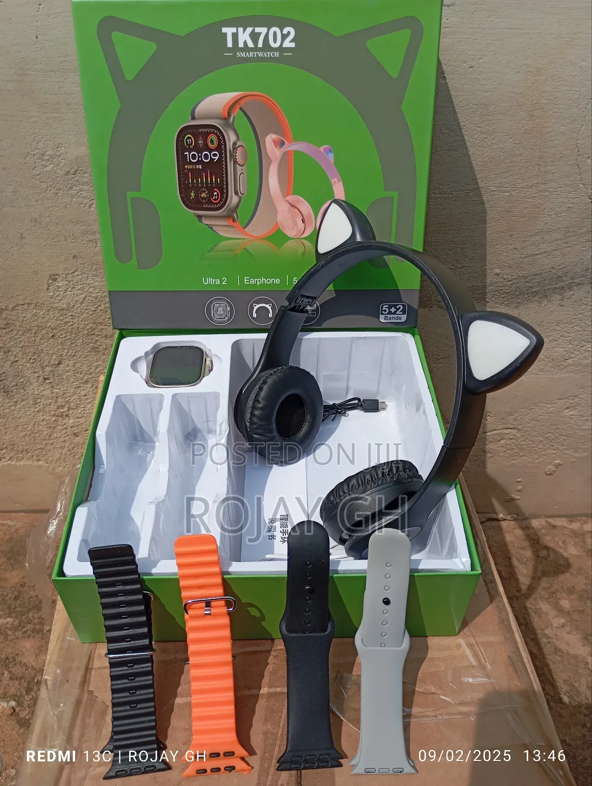 Ultra 2 Tk-702 Smartwatch - Black