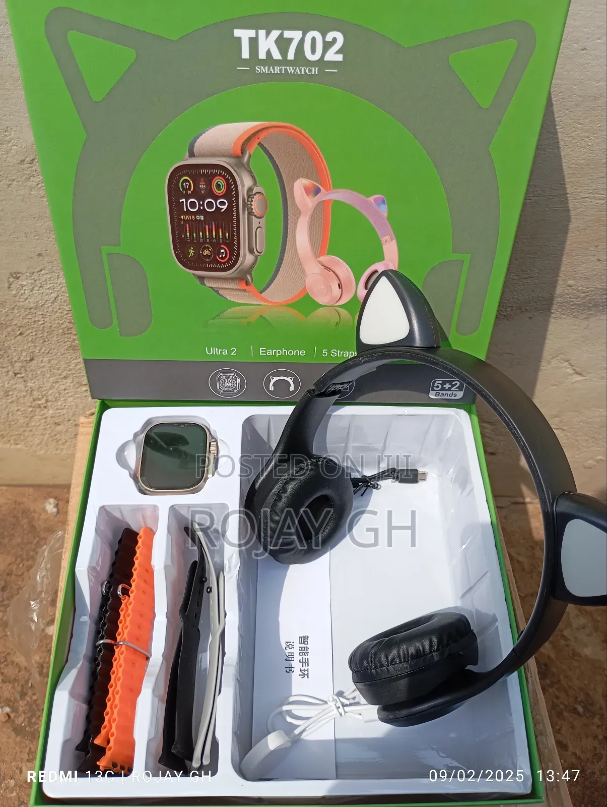Ultra 2 Tk-702 Smartwatch - Black