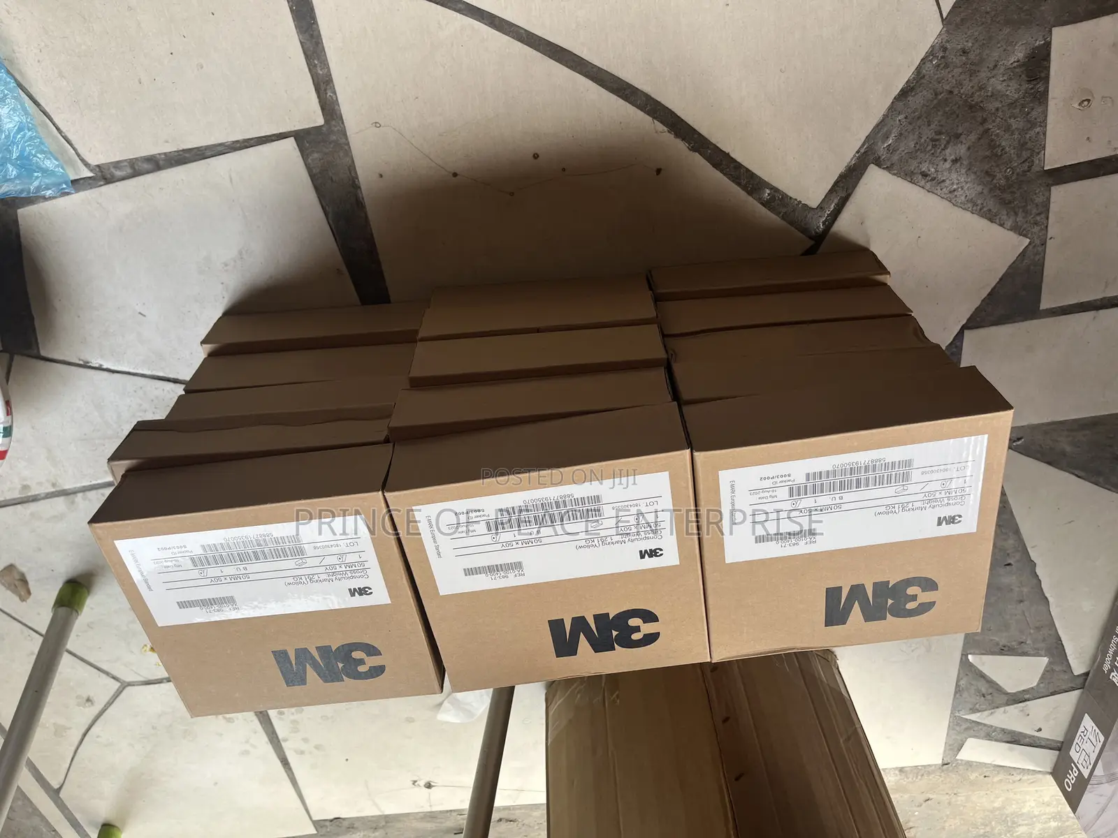 Original DVLA Yellow Sticker ( 50mm X 50yards )