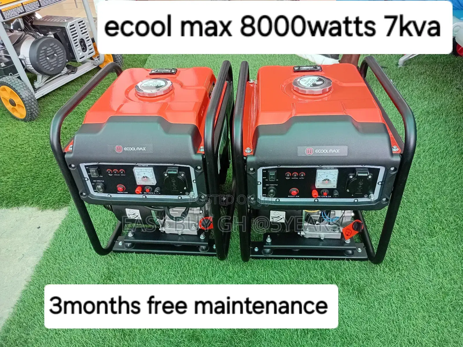 Super Efficient Ecool Max Petrol 7kva 8000watts Genset 7kva