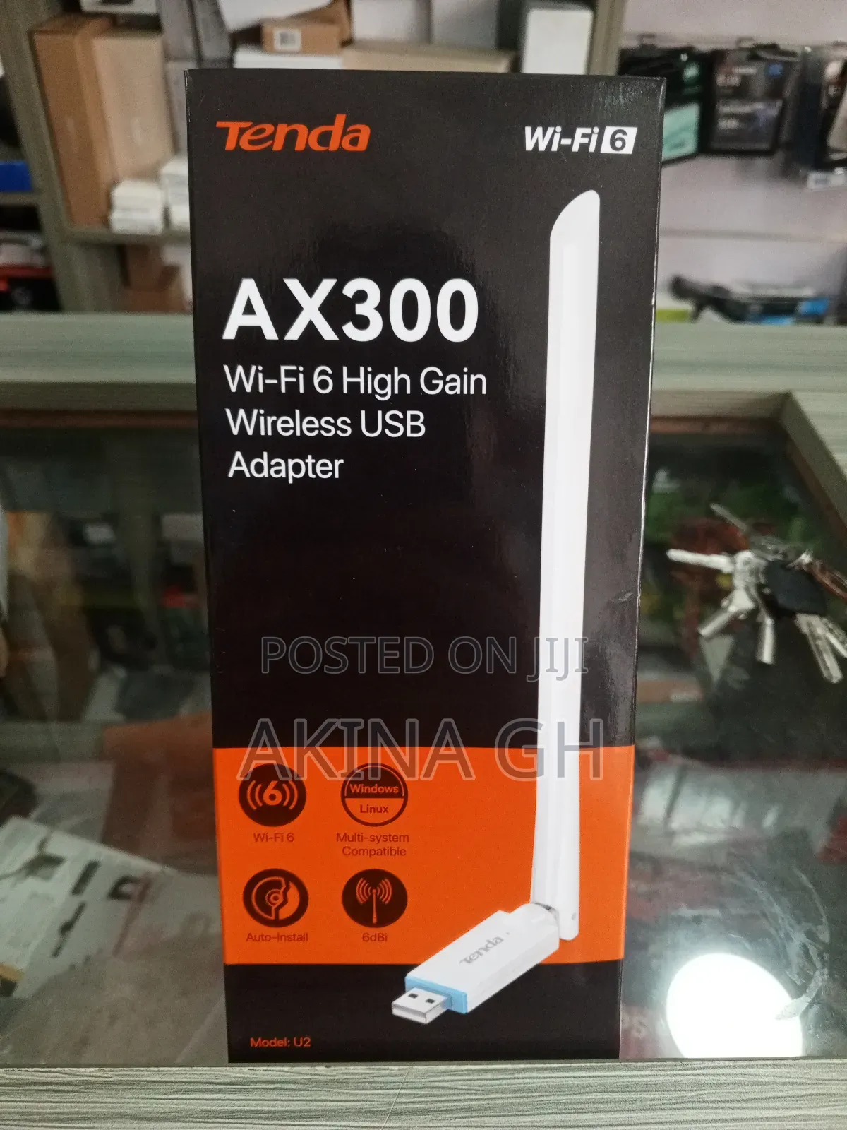 Tenda Ax300 Wi-Fi 6 High Gain Wireless Usb Adapter U2