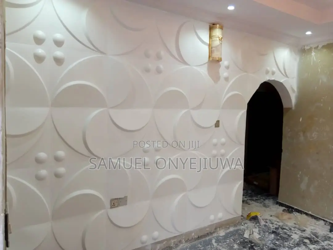 3D PVC Wall Panels White (D129) White