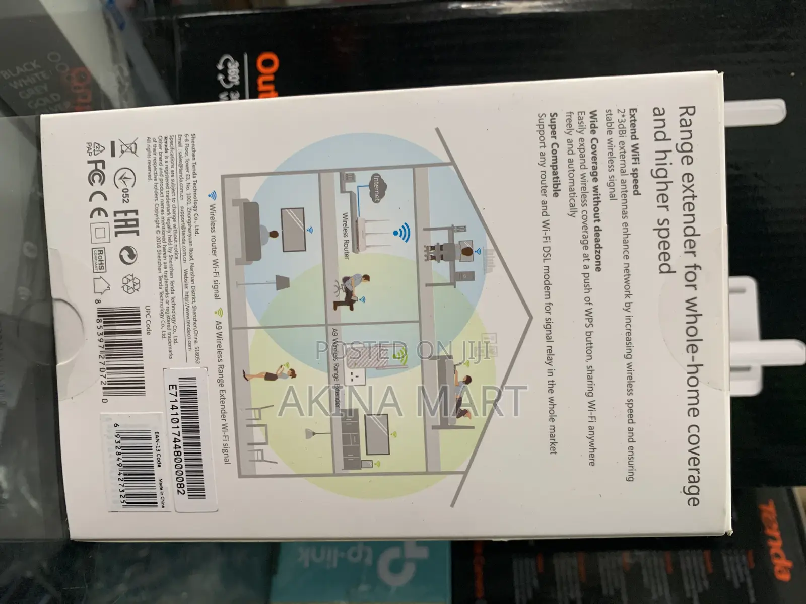 Tenda N300 Range Extender Wireless Router