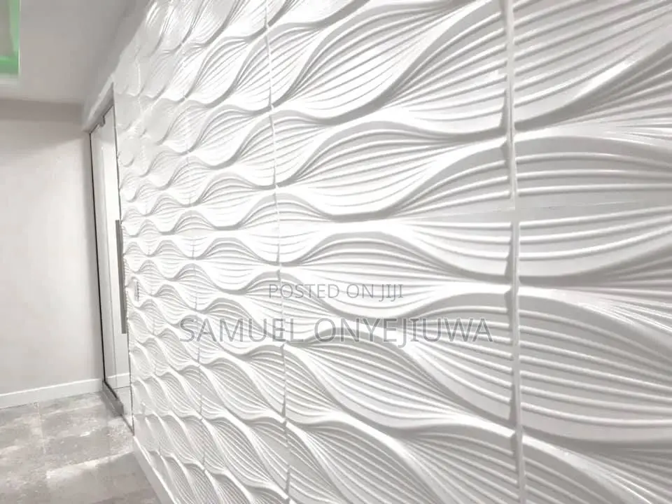 3D PVC Wall Panels White (D130) White