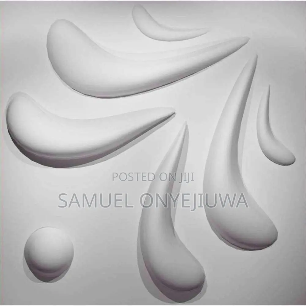 3d PVC Wall Panels White (D140)