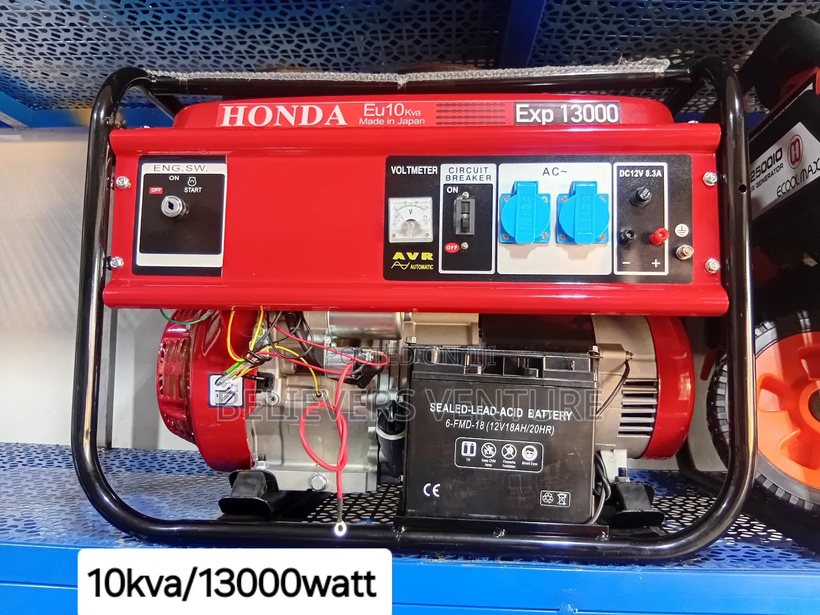 Keystart 10kva Generator 13000watt Pull Start