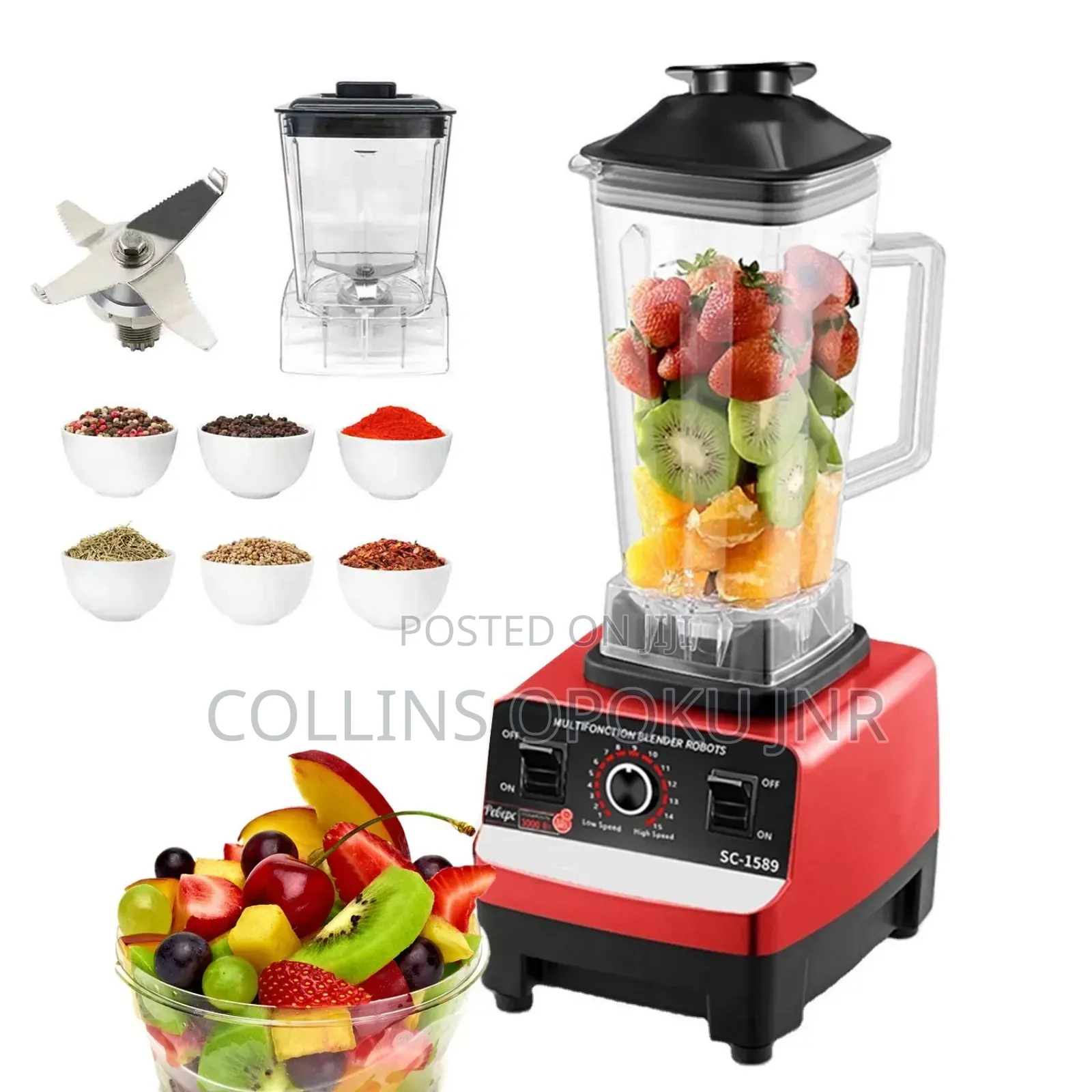 4500w Silver Crest 2 in 1 Blender Grinder - Sc-1589