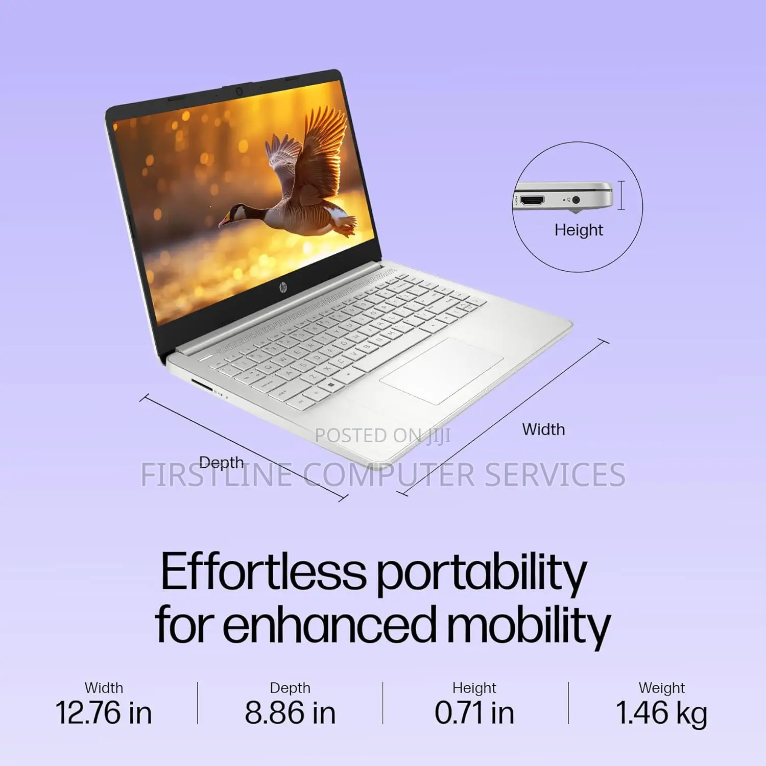 New Laptop HP 14S 8GB Intel Core I3 SSD 256GB