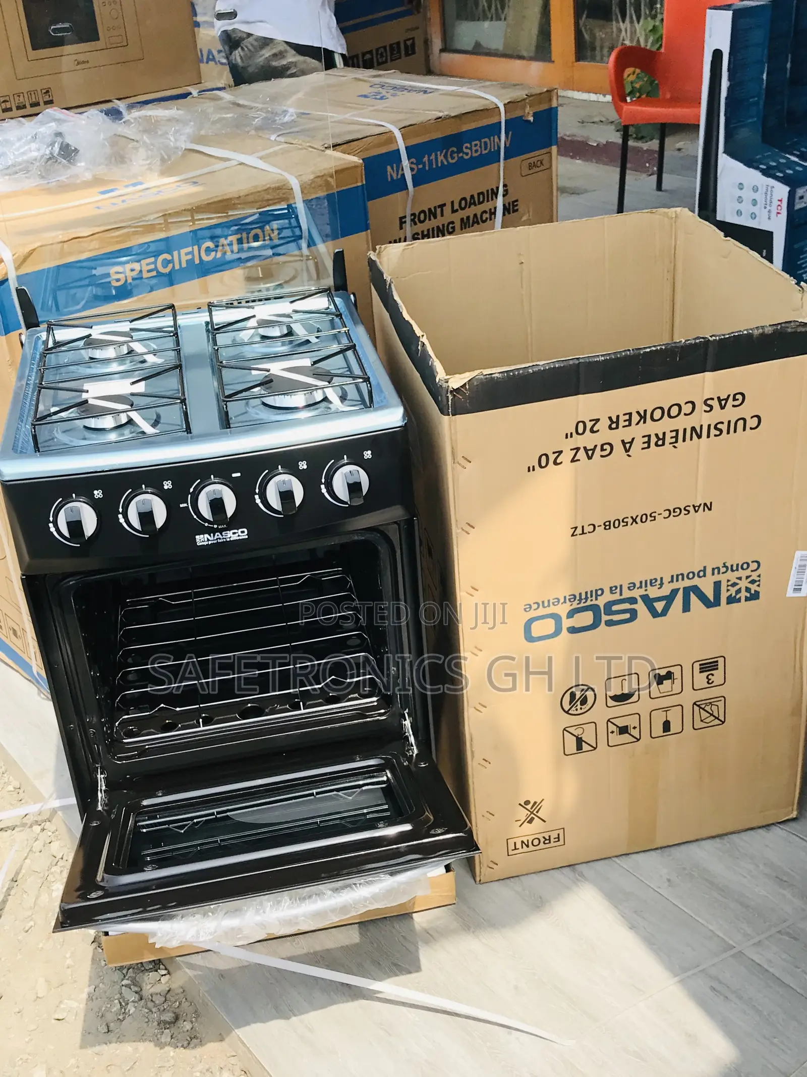 Original 4 Burner 50:50 Black Nasco Oven Cooker