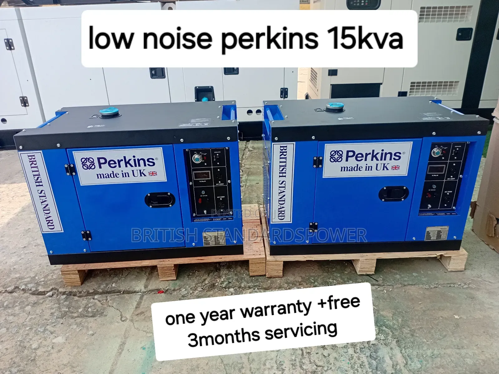 Authorised Perkins Diesel Engine 15kva 16500watt Silent