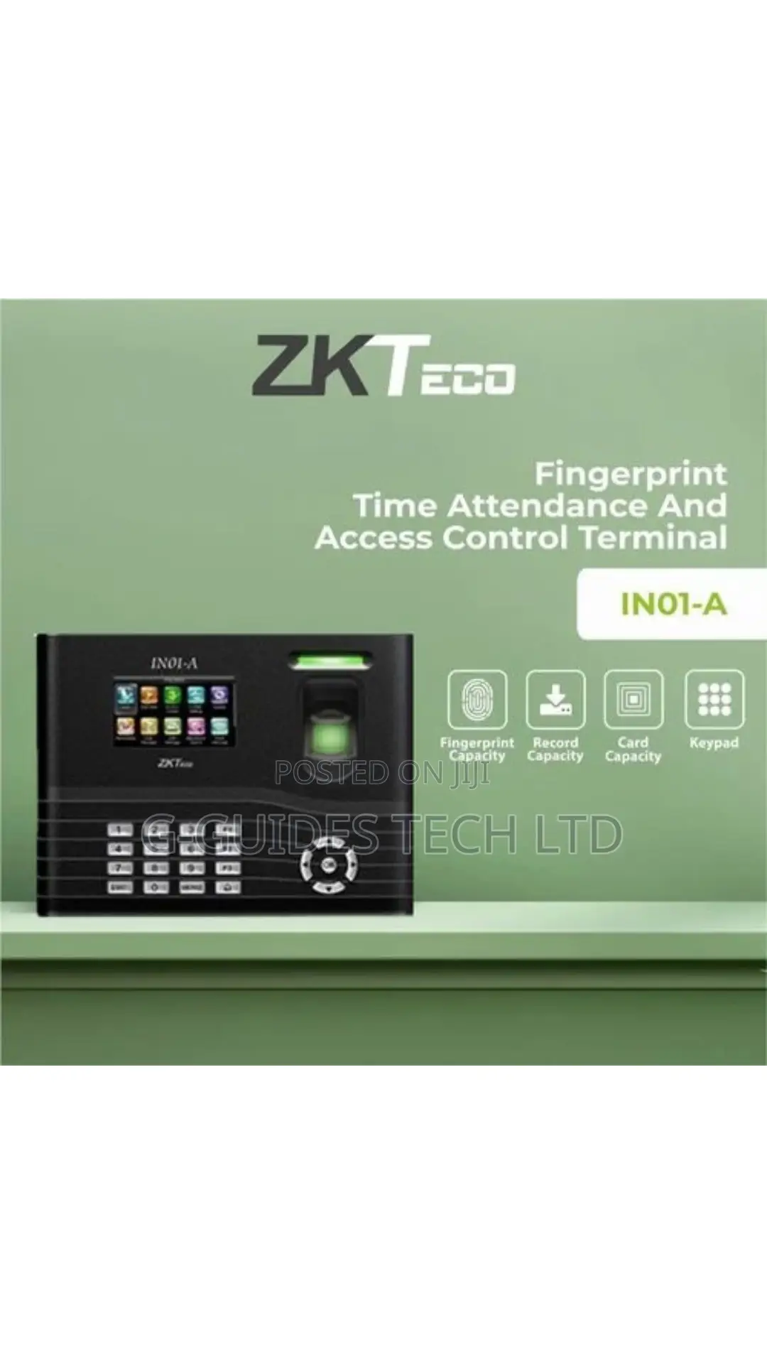 Zkteco IN01-A Time Attendance and Access Control Terminal