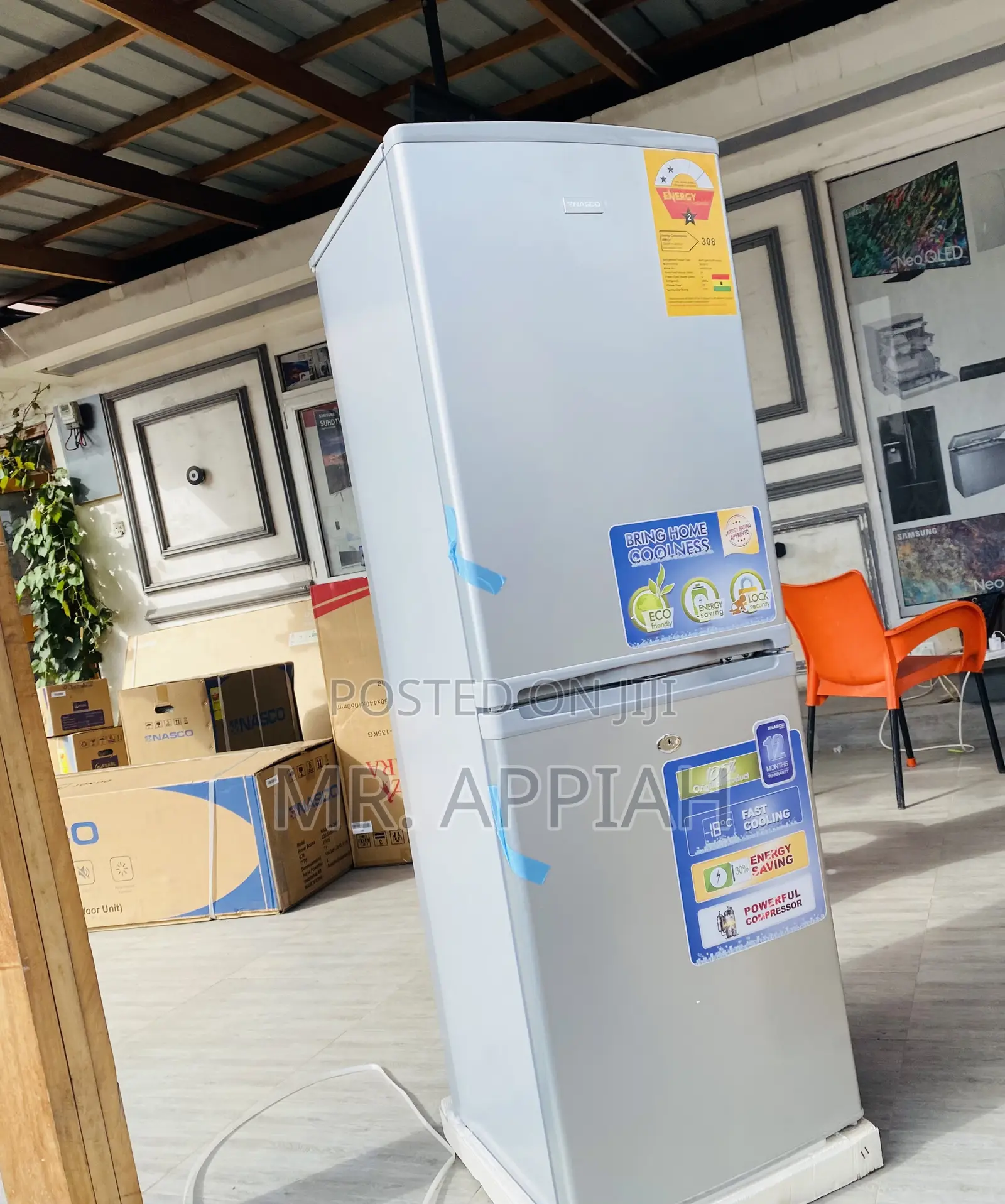 New Unique Nasco Nas2-20fl 158L 2 Door Electric Fridge.