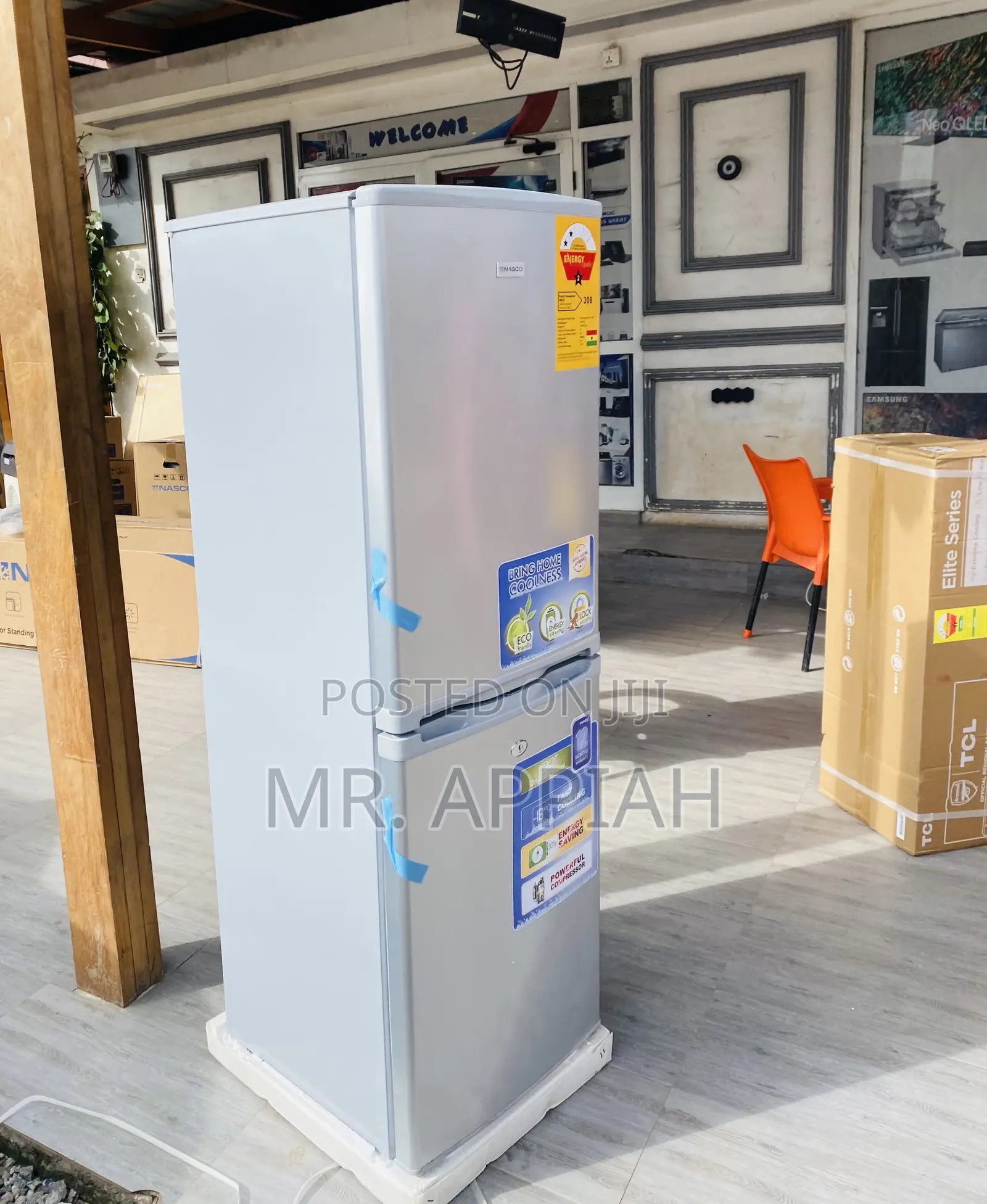 Quiet Operating Nasco Nas2-20fl 158L 2 Door Fridge(Silver)