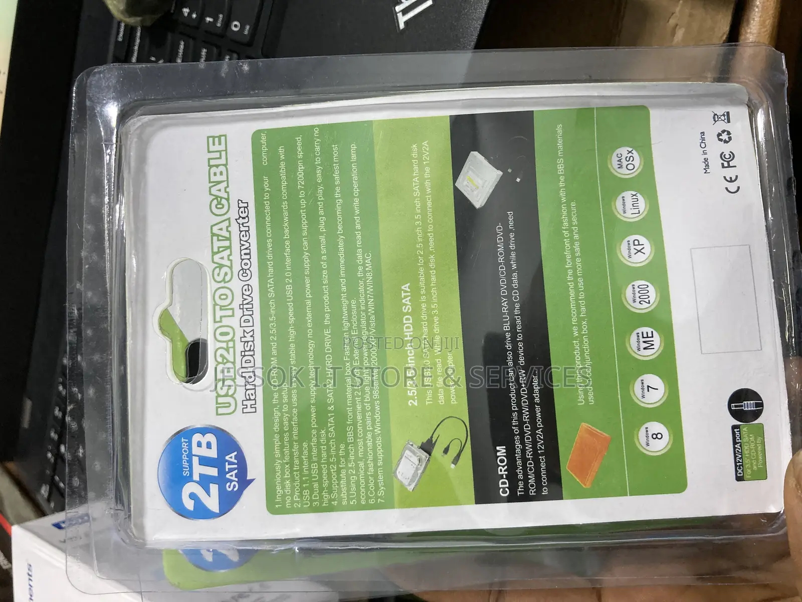 USB 2.0 to Sata Cable for Laptop and System Unit HDD