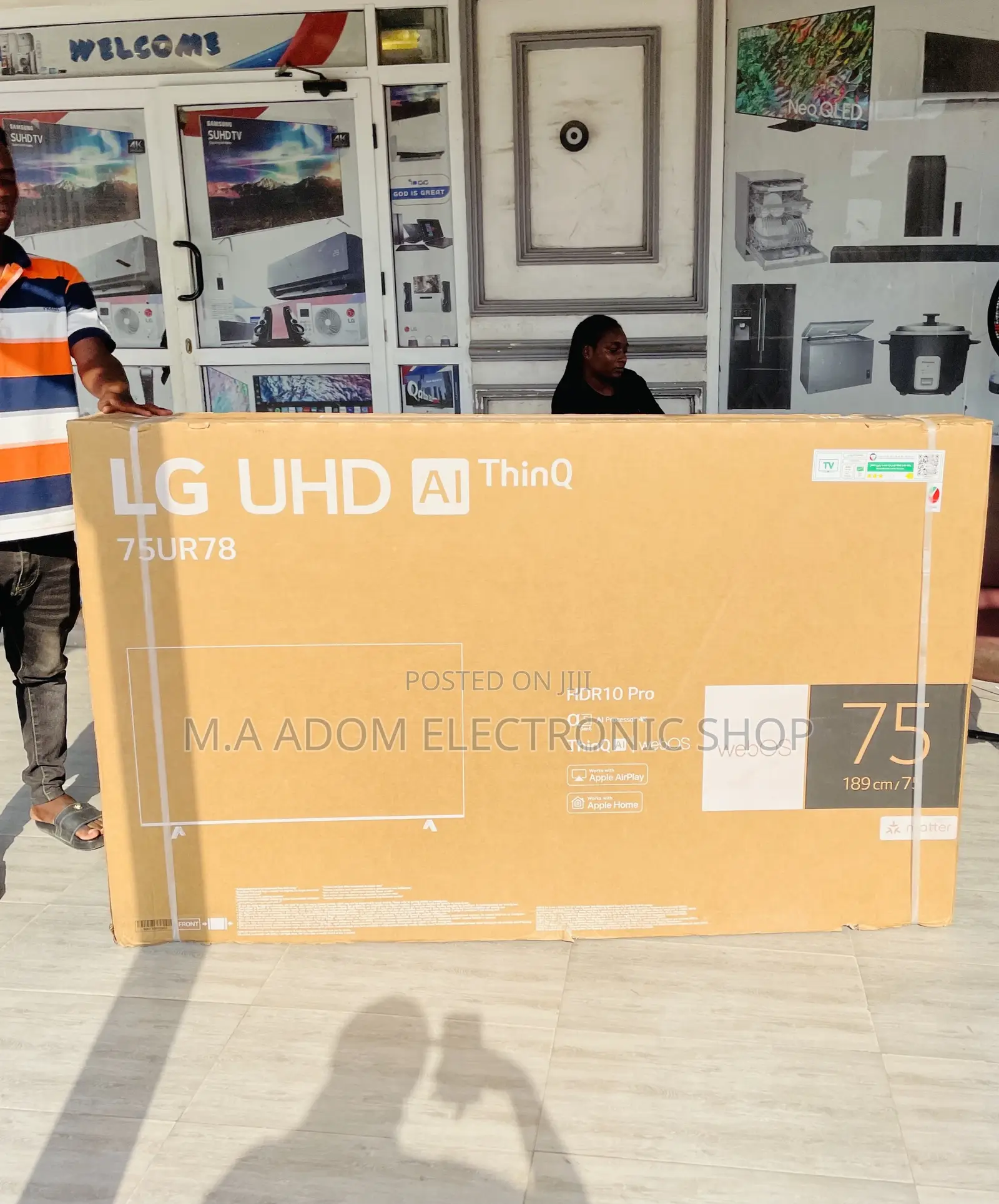 Affordable LG 75UR78 75” Uhd Smart Screen Television.