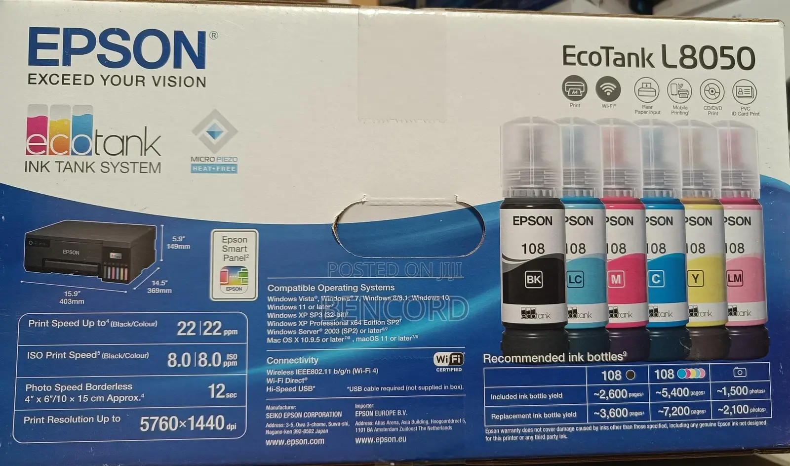 Epson Ecotank L8050 Ink Printer