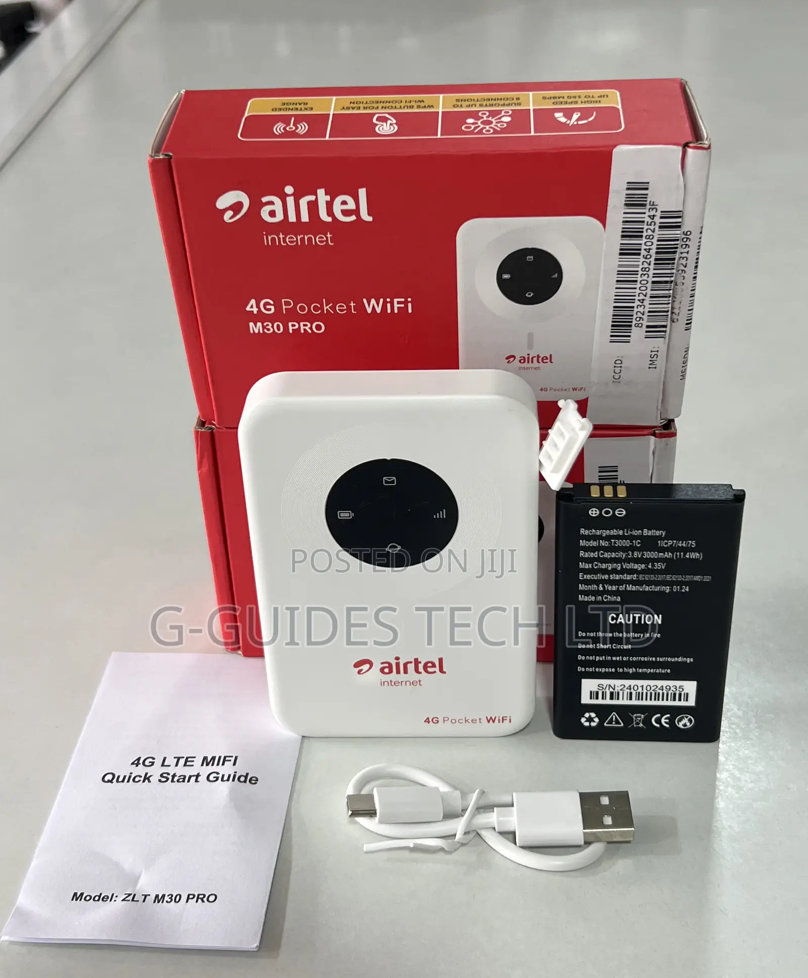 Airtel Universal 4G Pocket Wifi With LAN Port M30 PRO