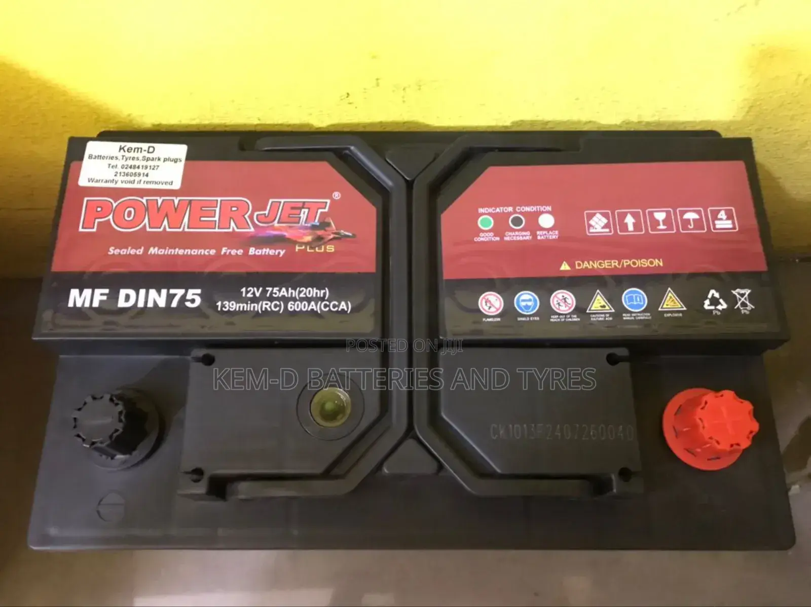 17 Plates Powerjet Battery Din80 80ah