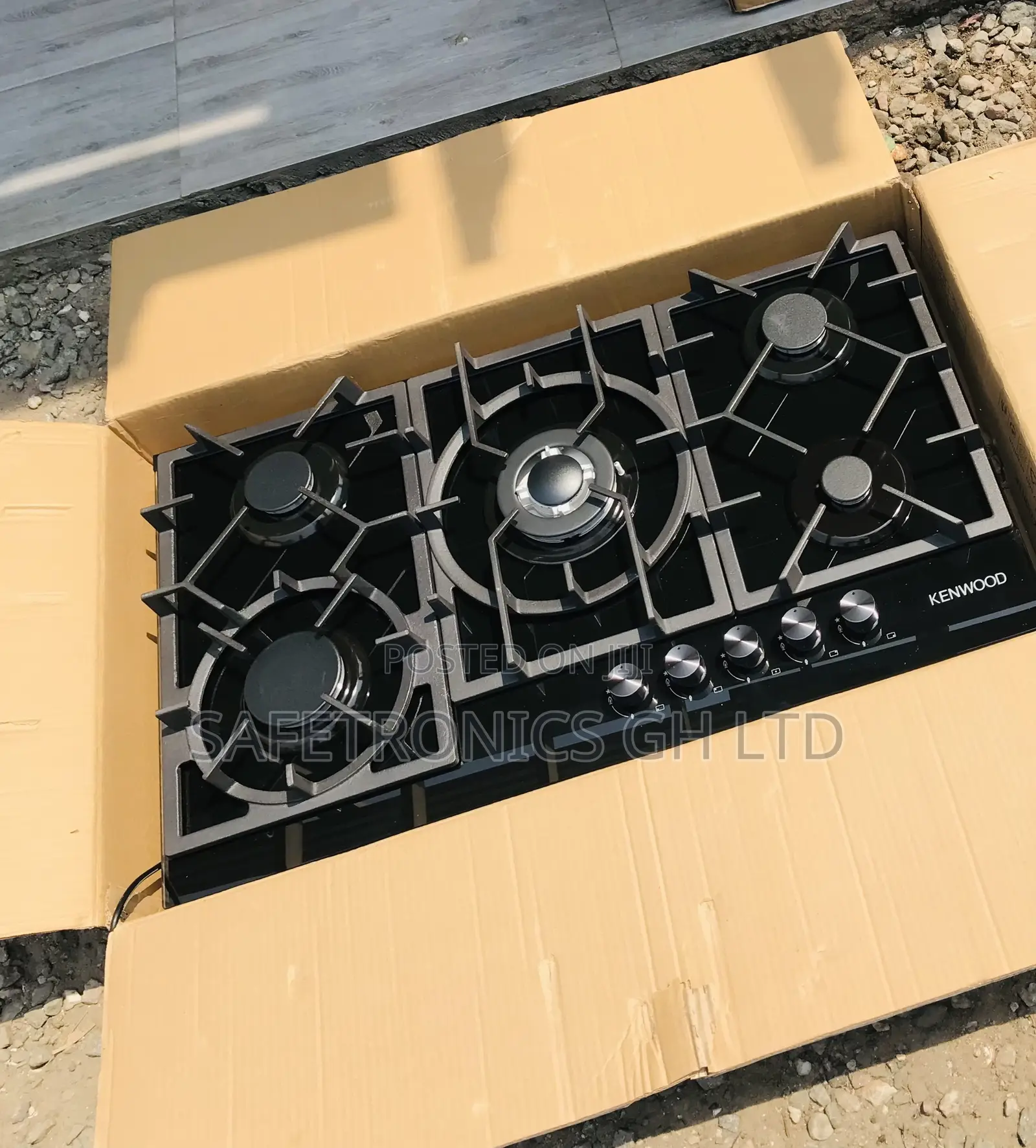 Choose Perfect Black Glass 90cm Kenwood 5 Gas Burner