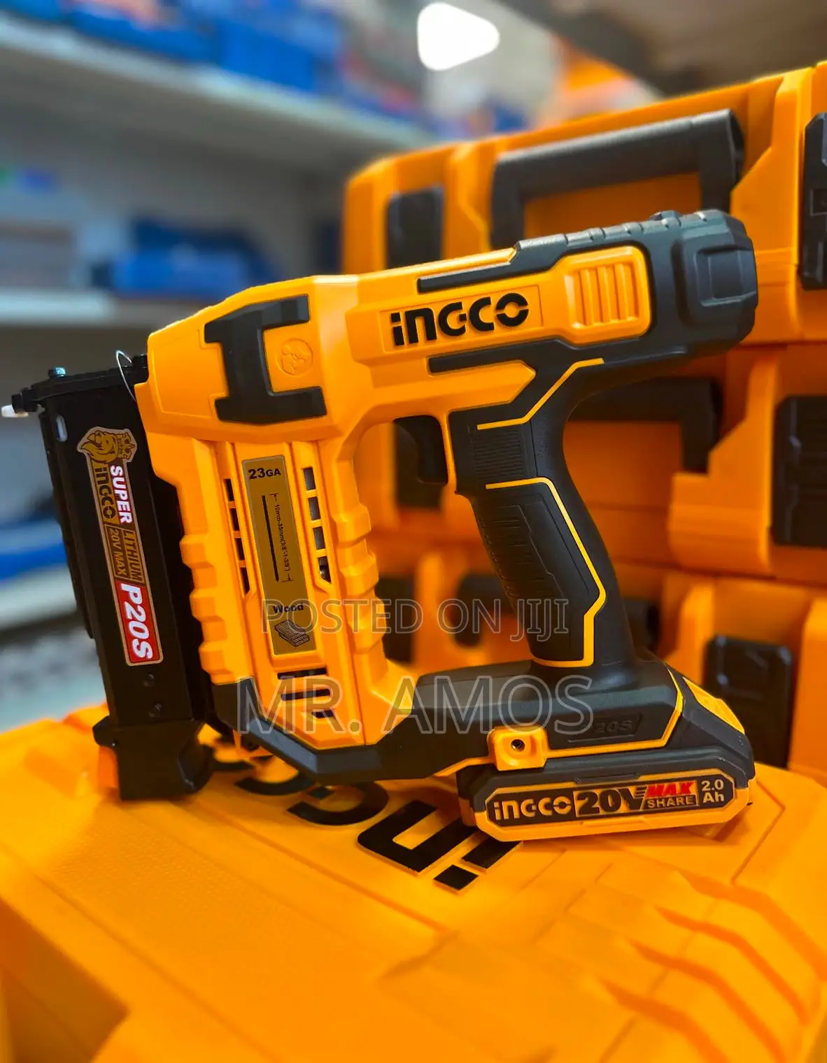 Ingco Lithium-Lon Cordless Pin Nailer 20v - Cbnli3606